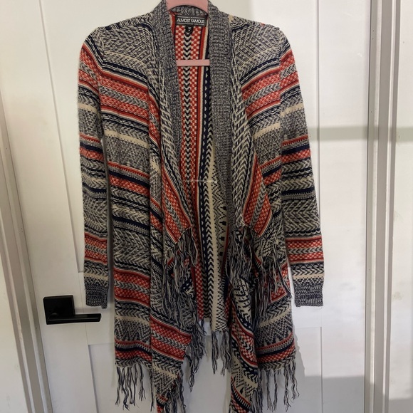 Western Chic Crochet Knit Cardigan - Picture 2 of 5